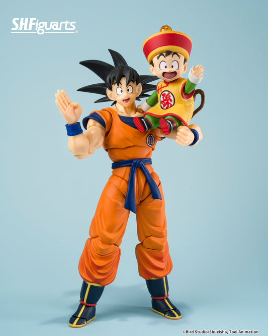 🔴 PREVENTA 🔴 S.H.FIGUARTS SON GOKU SON GOHAN -KID- KINTOUN